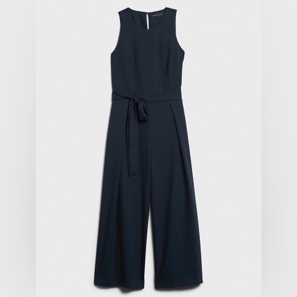 Banana Republic | Belted Crop Wide Leg Jumpsuit - Picture 1 of 10